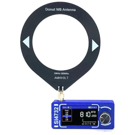 Mini radio SI4732 0,5-108 MHz bleue, FM/AM/BLU