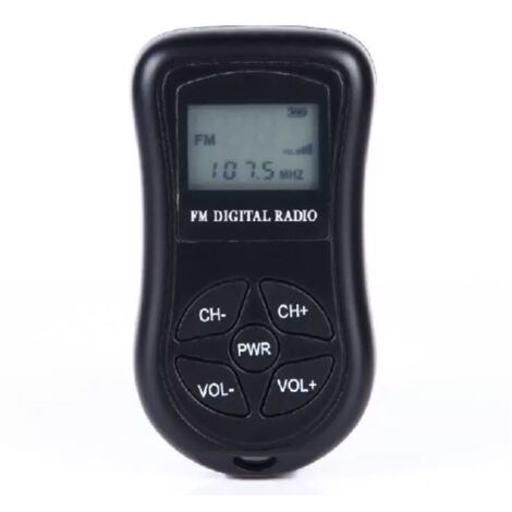 Mini radio stéréo alimentée par batterie (60-108 MHz), récepteur radio FM portable avec DSP, écran LCD