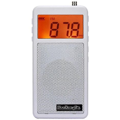 Mini radios de poche FM/AM avec écran LCD rétroéclairé orange