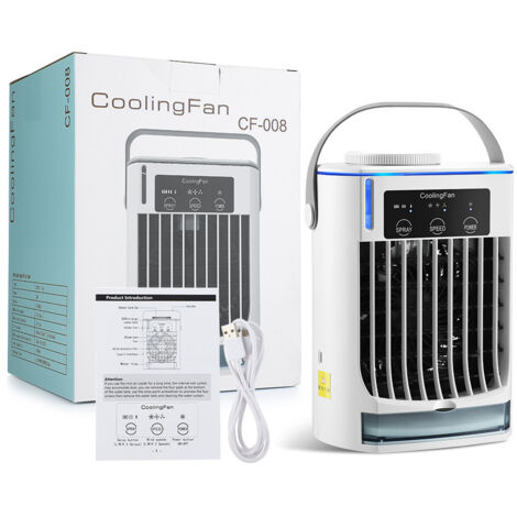 Mini rafraîchisseur d'air, humidificateur domestique, ventilateur de refroidissement par pulvérisation, climatiseur portable