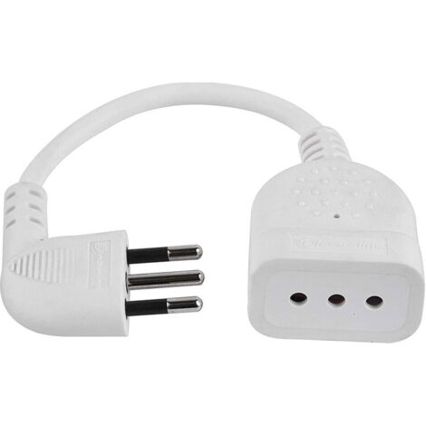 Mini rallonge peu encombrante electraline 20cm blanc - 46005
