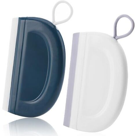 Mini raschietti per vetri bianchi e blu, 2 pezzi, per porte della doccia, finestre della cucina e del bagno.
