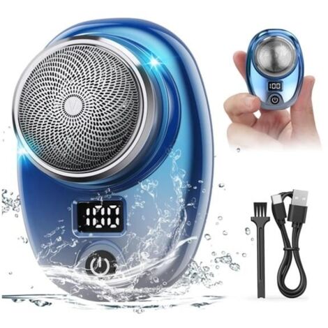 Mini rasoir électrique portable avec écran LED pour homme, rechargeable par USB, étanche, rasoir électrique portable,facile