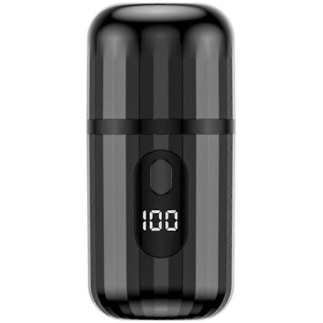 Mini rasoir électrique portable rechargeable par USB noir