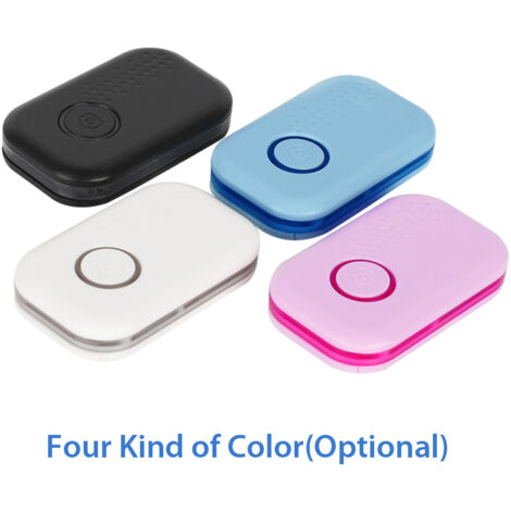 Mini rastreador Bluetooth S5 (rectangular) con función antipérdida y alarma de desconexión, embalaje azul.