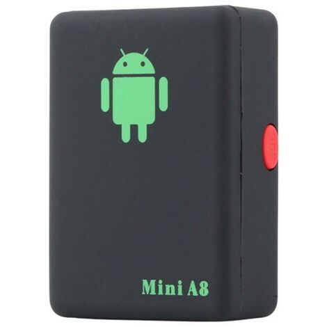 Mini rastreador GPS para coche, localizador GPRS/GSM para mascotas, Kits de coche en tiempo Real, dispositivo de seguimiento con botón de SOS, Mini A8,CN,black