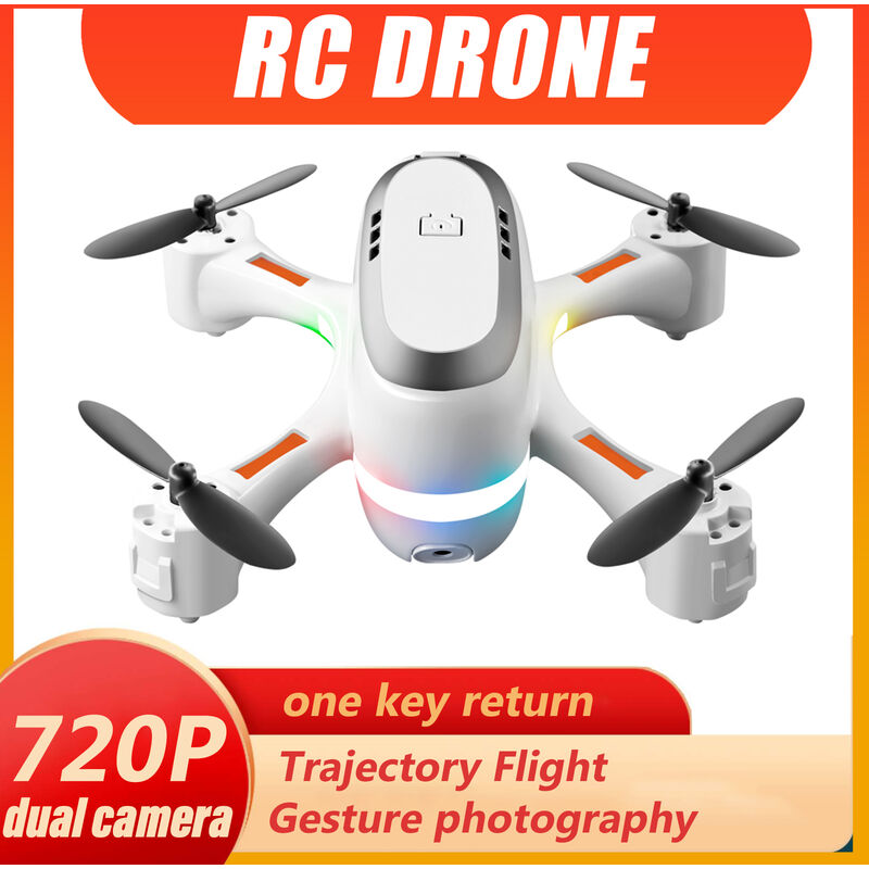 

Mini RC Drone con camara 720P Camara dual Posicionamiento de flujo optico RC Quadcopter con funcion Trayectoria Vuelo Modo sin cabeza Paquete de