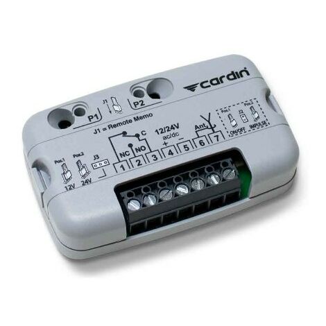 Mini récepteur 433Mhz 1 canal 12-24Vac/dc / compatible S504 - non étanche - CARDIN
