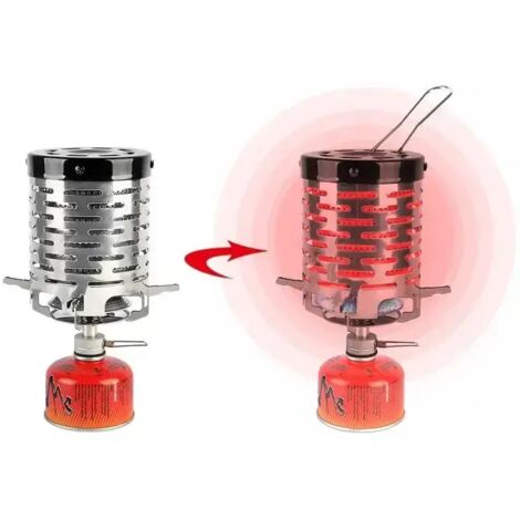 Mini réchaud à gaz portable avec housse intégrée, idéal pour le camping, les pique-niques et les activités de plein air. Chauffage de tente en acier inoxydable, accessoire de camping et réchauds porta