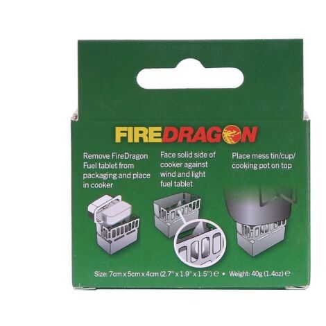 Mini-réchaud BCB Fire Dragon pour cubes de combustible Tourist