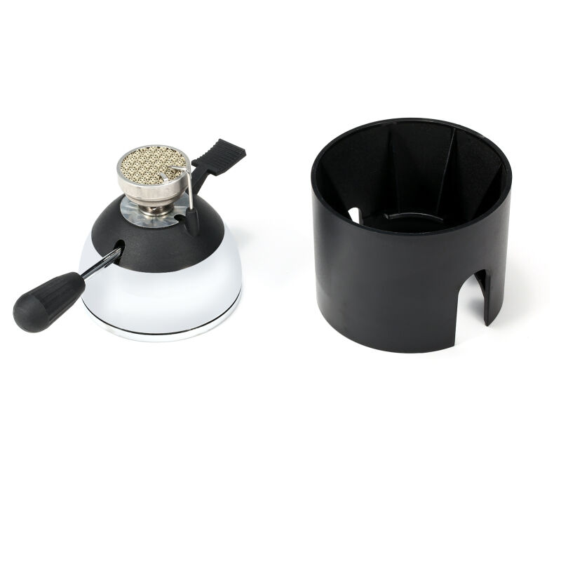 Lifcausal - Mini réchaud de camping brûleur à gaz butane avec support de recharge pour siphons de table réchaud de cuisine portable coupe-vent