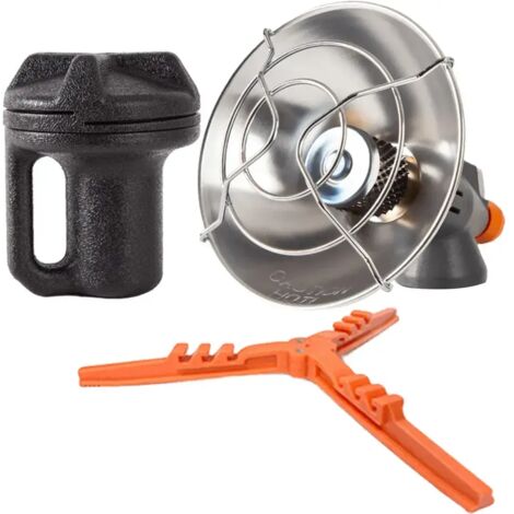 Mini réchaud portable à gaz kérosène pour la pêche, le camping et les activités de plein air. Réchaud à gaz butane en acier inoxydable résistant au vent avec boîte de rangement. Réchauds de cuisine po