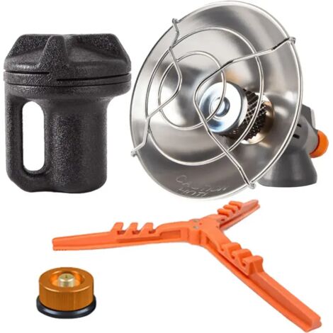 Mini réchaud portable à gaz kérosène pour la pêche, le camping et les activités de plein air. Réchaud à gaz butane en acier inoxydable résistant au vent avec boîte de rangement. Réchauds de cuisine po
