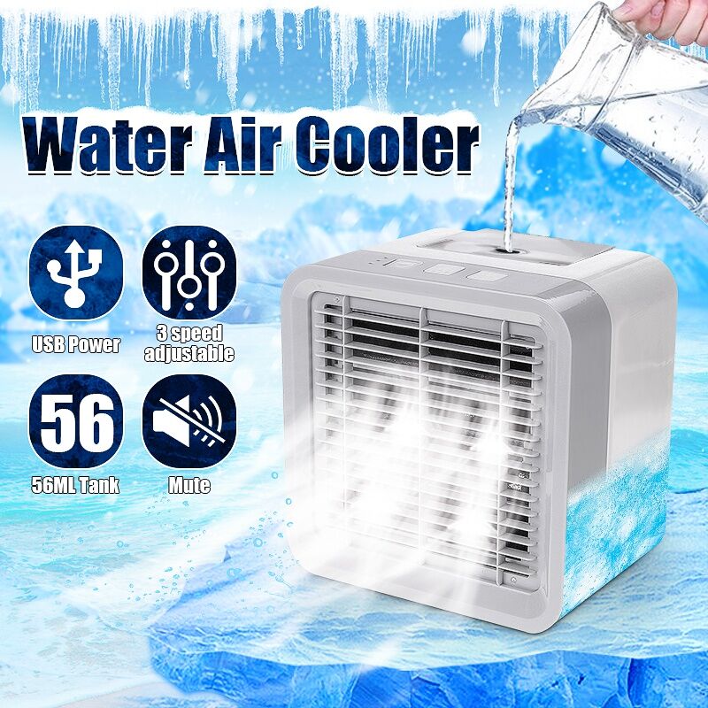 

Mini refrigerador de aire de agua personal de 6.5 pulgadas Purificador de humidificador de energía USB Ventilador de enfriamiento de aire portátil de