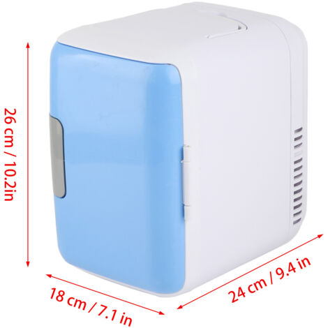 Mini réfrigérateur 4L portable pour véhicule, chauffage jusqu'à 65°C et refroidissement 5°C, gaines alimentaires