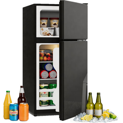 Mini-Réfrigérateur 60 L – Compartiment Congélateur 22 L, Porte Vitrée, Éclairage LED, Silencieux – Pour Cuisine, Bureau, Salon