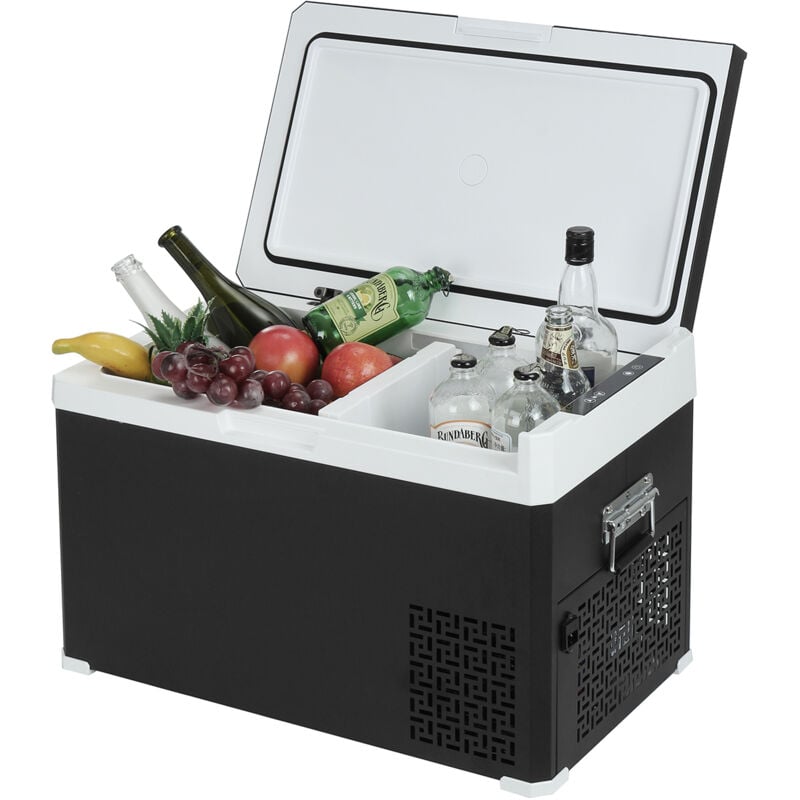 Drillpro - Mini Réfrigérateur Congelateur portable Frigo 12-24V 30L -20-20 degré pour voiture camping L.59.4 x l.34.9 x H.37.1cm