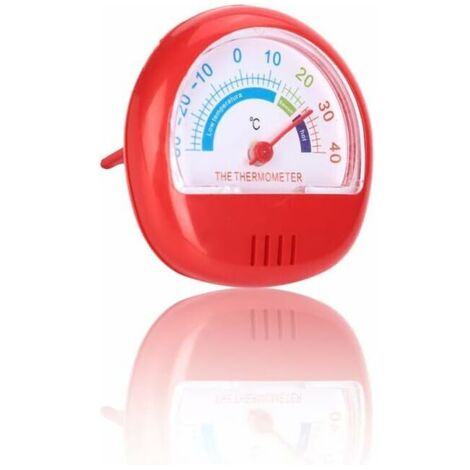 Mini réfrigérateur congélateur thermomètre grand thermomètre à cadran mécanique(rouge)