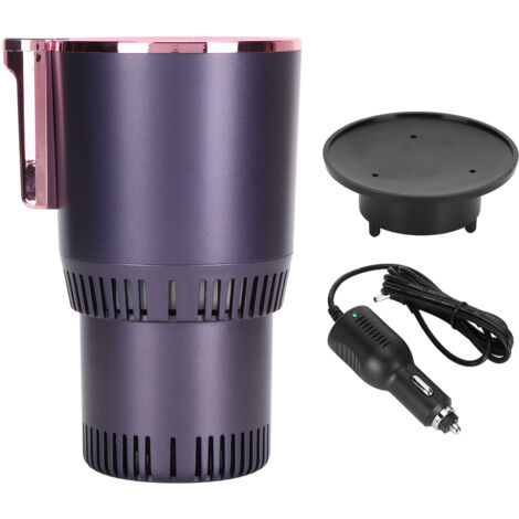 Mini-réfrigérateur de voiture 12V, chauffe-tasse portable pour voiture et maison, voyage, couleur or rose