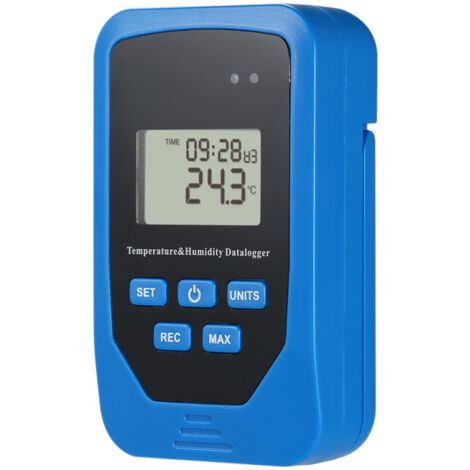Mini registrador de datos USB para medición de humedad y temperatura, índice de calor y punto de rocío, con capacidad para 80.000 mediciones.