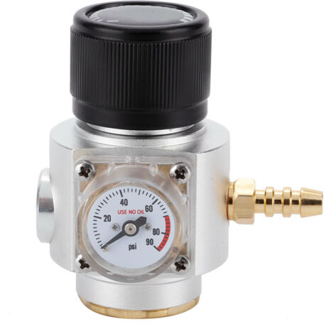 Mini Régulateur CO2 T21  4 avec Manomètre et Chargeur pour Soda, 0-90 PSI (Version Européenne)