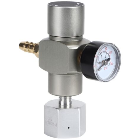 Mini régulateur de gaz CO2 2 en 1, manomètre de soude avec adaptateur 3/8 pouces à TR21.4