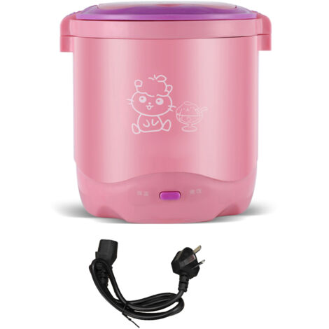 Mini-Reisereiskocher, 1,2 l, rosa, für Suppen, Eintöpfe und Haferbrei, ideal für Reisen und kleine Portionen (1-60 Stück)