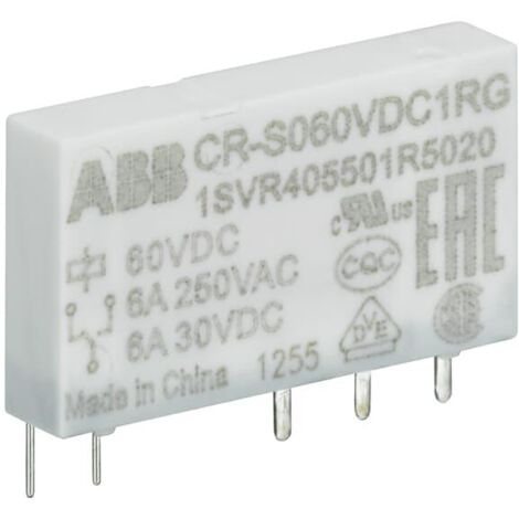 Mini Relais 24VDC 1rt 250V 6A 1SVR405501R3010 ABB S486456