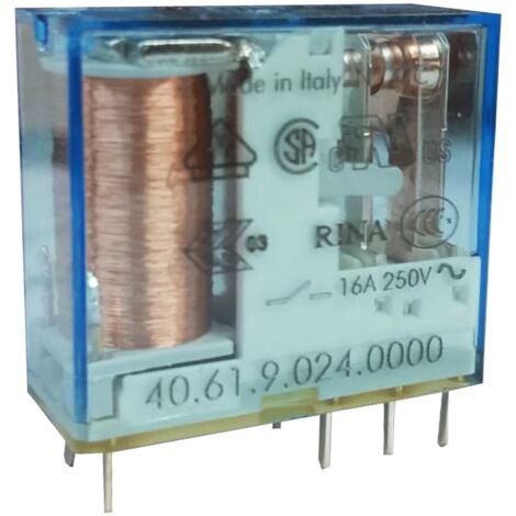 Mini Relais Finder 1 inverseur 16A bobine 24VDC continu 406190240000