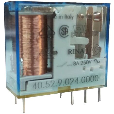 Mini-Relais Finder 2 Wechsler 8A Spule 24VDC kontinuierlich 405290240000