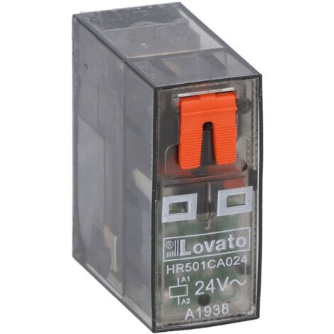 Mini Relé Lovato 16A 1 interruptor 24VAC + LED HR501CA024