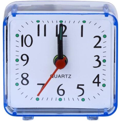 Mini reloj despertador analógico cuadrado silencioso, sin tictac, funciona con pilas, para niños, niños y niñas, regalo de cumpleaños, reloj de pared digital LED