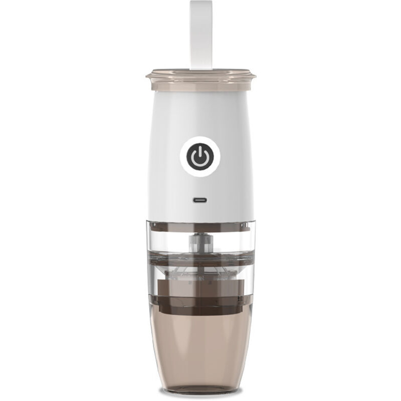 Mini Retractable Electric Coffee Maker 5V, 5 Speeds, Capsule Coffee Maker with Spoon for Home Use White