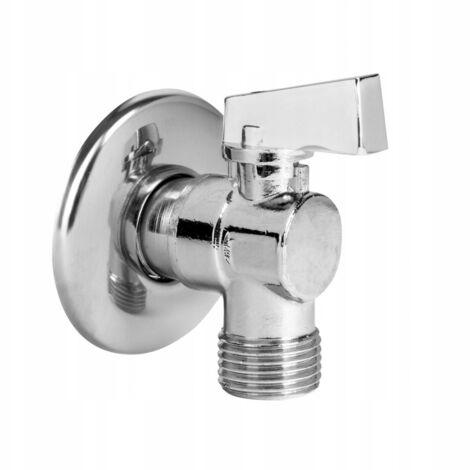 MINI ROBINET À BILLE D'ANGLE POUR ROBINETS CHROMÉS 1/2X3/4