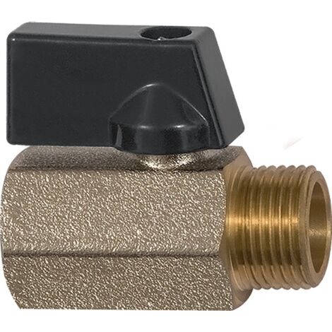 Mini robinet à tournant sphérique VALVE LINE 6mm 1/4 IT/AG DN 8mm RIEGLER (Par 10)