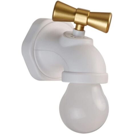 Mini Robinet De Chevet Créatif Forme LED Nouveauté Murale Veilleuse Éclairage Intérieur, Lampe Murale De Chargement USB, Lumière De Contrôle Du Son À Induction Appliques Murales