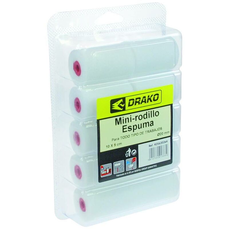 

Mini Rodillo Recambio Espuma 5 Cm (10und)
