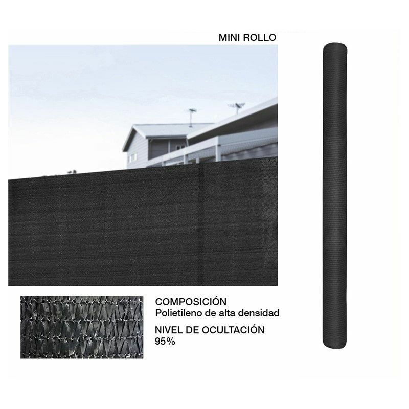 

Mini Rollo Malla 70% De Ocultacion Negro 3X4M