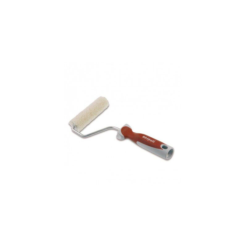 Mini rouleau professionnel à manche court de couleur marron de haute qualité, parfait pour les travaux de précision.