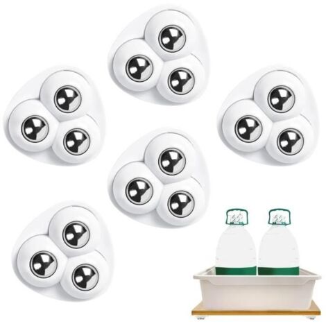 Mini Roulettes Pivotantes Autocollantes,20 Roulettes Universelles Adhésives Avec Trois Rouleaux,Silencieuses Mini Transfert