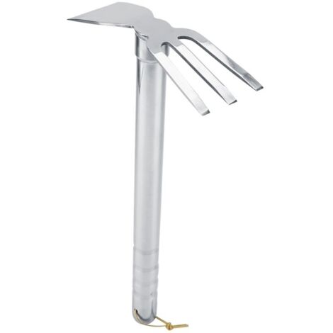 Mini rteau en acier manche en caoutchouc griffe courte rteau cultivateur outil de jardin extérieur