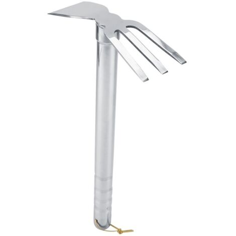 Mini rteau en acier manche en caoutchouc griffe courte rteau cultivateur outil de jardin extérieur