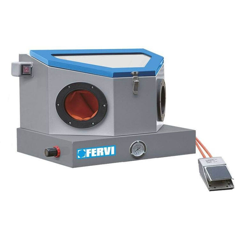Mini sabbiatrice banco comando pedale settore orafo dentale fai da te Fervi 0490