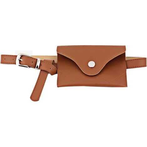 Mini sac ceinture en cuir PU (camel),