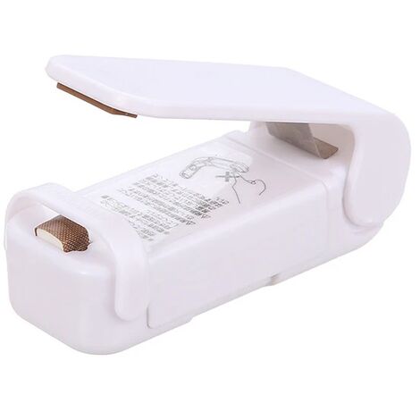 Mini sac thermique scellant emballage scellant pochette thermoplastique sac alimentaire scellant Portable scellant emballage cuisine accessoires 1 pièces blanc