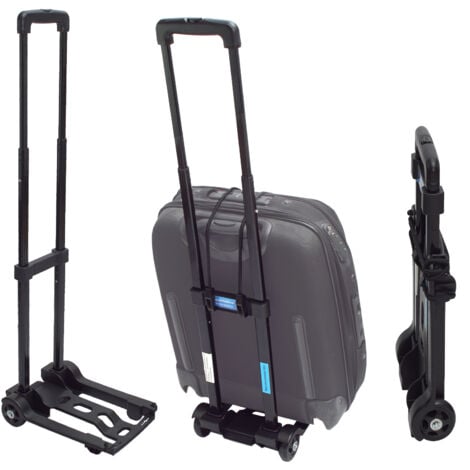 BAUMARKTPLUS Mini Sackkarre klappbar Koffer - Trolley 25 kg Gepäckkarre Griff höhenverstellbar Transportkarre Getränkekisten