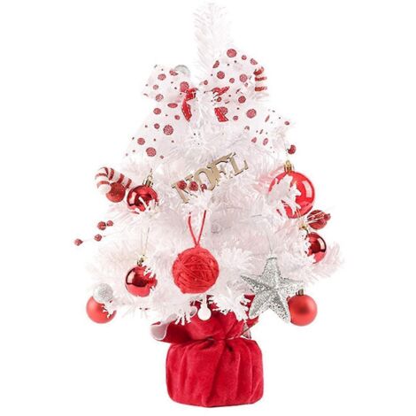 Mini sapin de Noël avec boîte à musique, décorations et articles de Noël ---