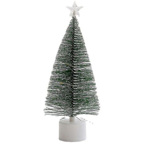 Mini sapin de Noël lumineux à LED, décoration de bureau en aiguilles de pin