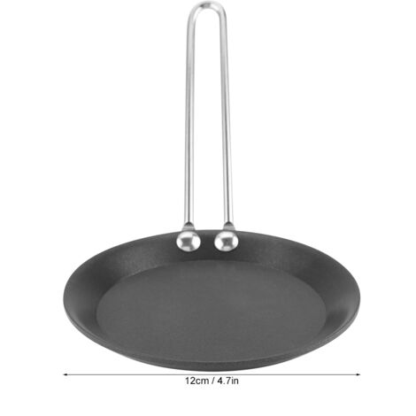 Mini sartén de hierro fundido con mango resistente al calor y antiadherente, superficie de loto, 12 cm, apta para cocinas de gas, eléctricas y de inducción.