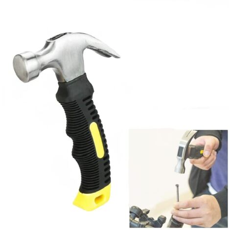 Mini-Schalungshammer aus Stahl, multifunktionaler Kurzhammer, Zimmermannshammer mit rutschfestem Griff, Mini-Klauenhammer, nützlich für Wartung, Heimwerken, Zimmerei